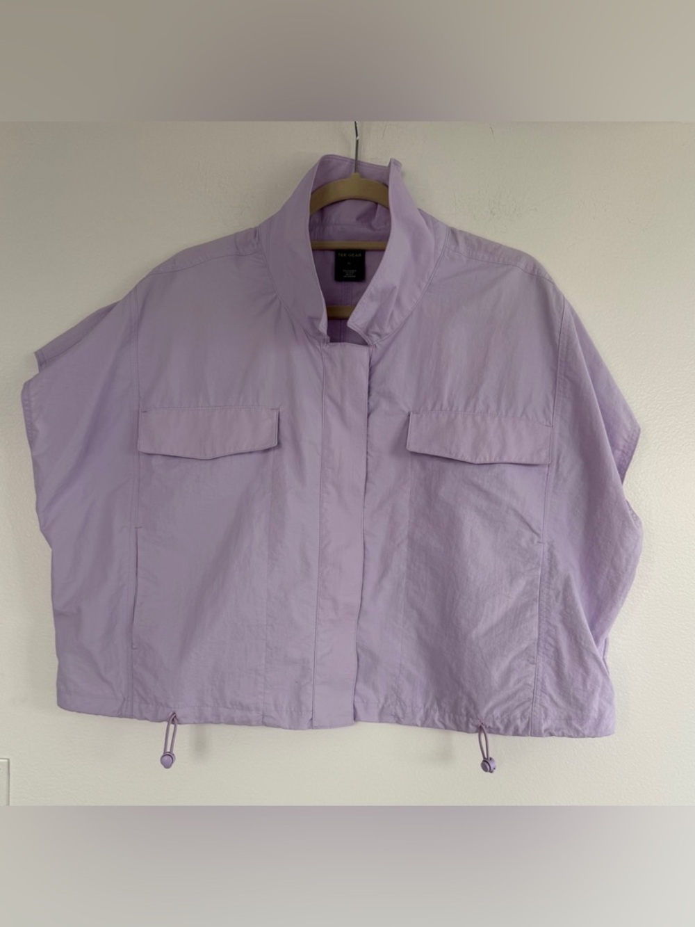 Tek Gear Lavender Zipper Front Utility Jacket 2 Front Pockets & 2 Side Pockets